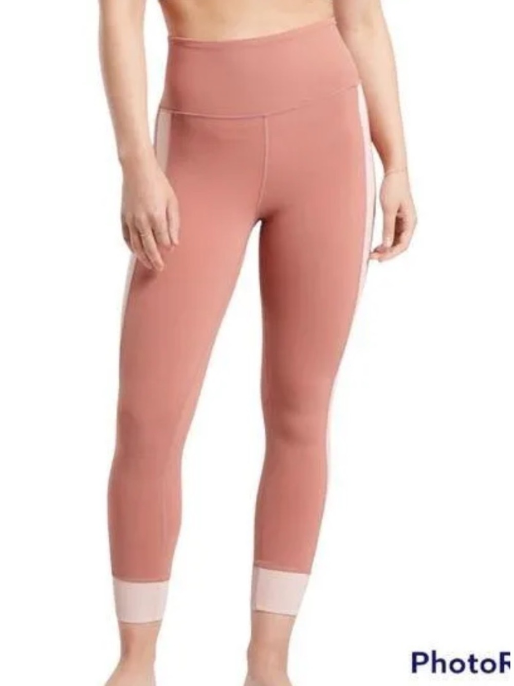 Athleta ' Dusty Rose Leggings with Light Pink Cuffs